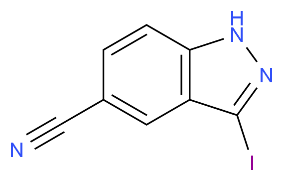 3-IODO-1H-INDAZOLE-5-CARBONITRILE_分子结构_CAS_944898-90-2)