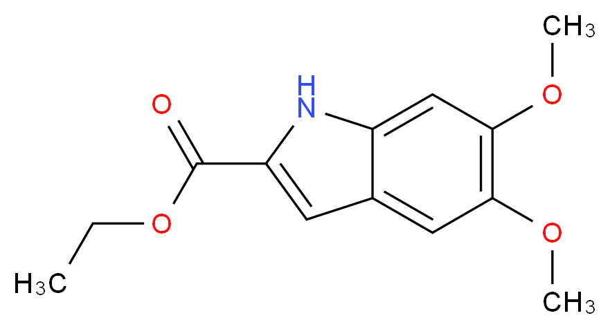 ethyl 5,6-dimethoxy-1H-indole-2-carboxylate_分子结构_CAS_16382-18-6