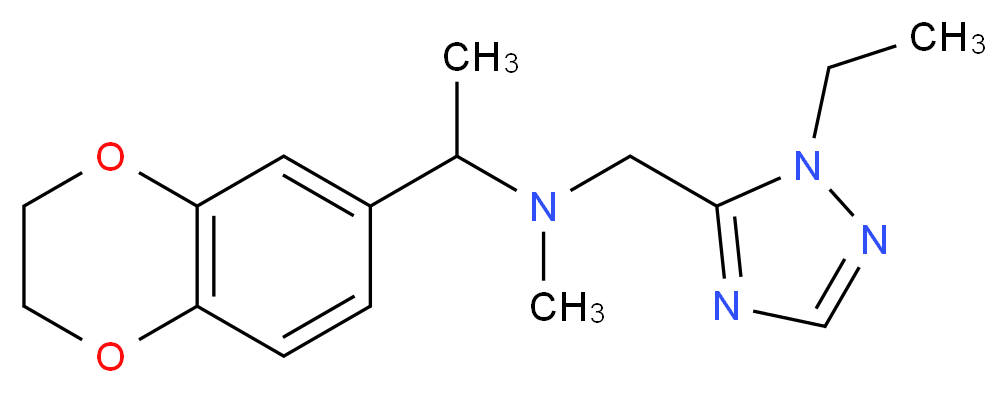 1-(2,3-dihydro-1,4-benzodioxin-6-yl)-N-[(1-ethyl-1H-1,2,4-triazol-5-yl)methyl]-N-methylethanamine_分子结构_CAS_)