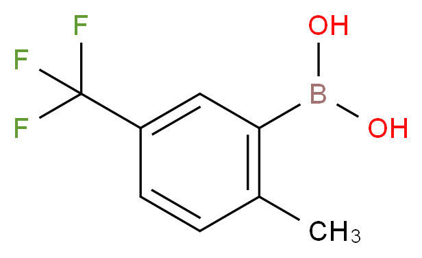 [2-methyl-5-(trifluoromethyl)phenyl]boronic acid_分子结构_CAS_947533-96-2