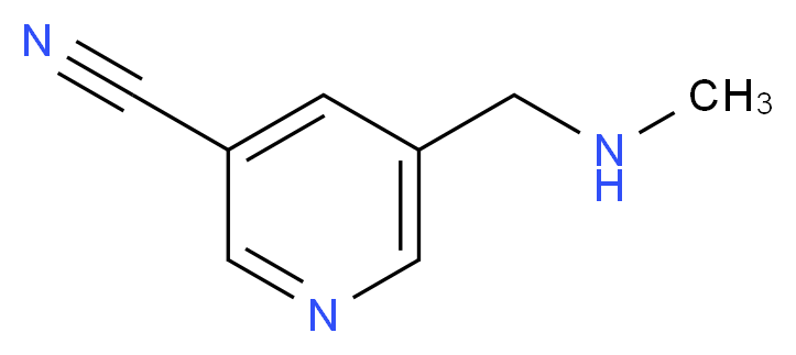 5-[(methylamino)methyl]pyridine-3-carbonitrile_分子结构_CAS_1060802-63-2