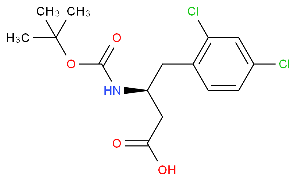 Boc-(S)-3-amino-4-(2,4-dichlorophenyl)butyric acid_分子结构_CAS_270063-48-4)