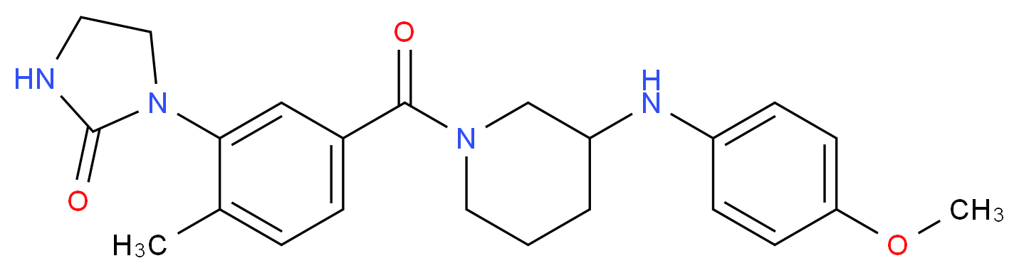 1-[5-({3-[(4-methoxyphenyl)amino]-1-piperidinyl}carbonyl)-2-methylphenyl]-2-imidazolidinone_分子结构_CAS_)