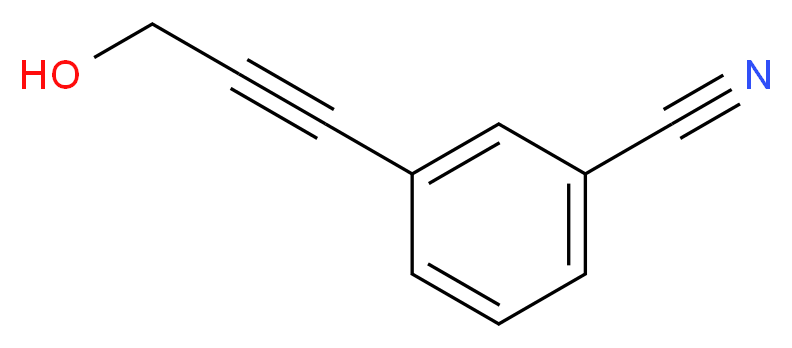 3-(3-Hydroxyprop-1-ynyl)benzonitrile_分子结构_CAS_)