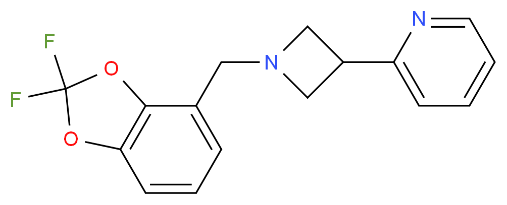 2-{1-[(2,2-difluoro-1,3-benzodioxol-4-yl)methyl]-3-azetidinyl}pyridine_分子结构_CAS_)