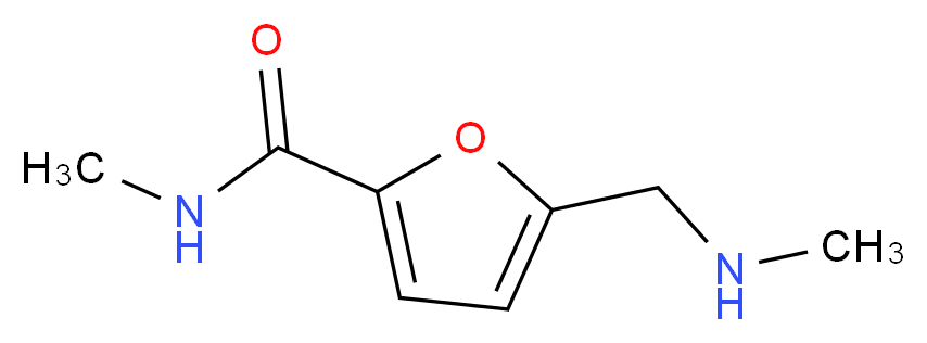 N-methyl-5-[(methylamino)methyl]furan-2-carboxamide_分子结构_CAS_)