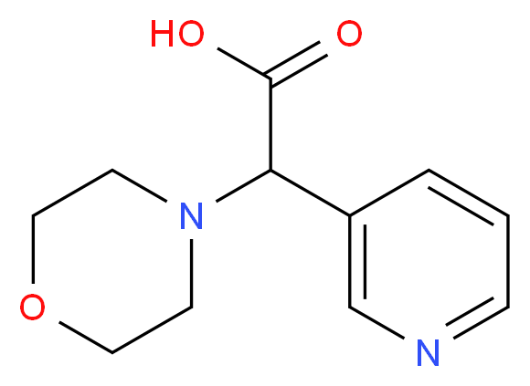 2-(morpholin-4-yl)-2-(pyridin-3-yl)acetic acid_分子结构_CAS_933761-00-3