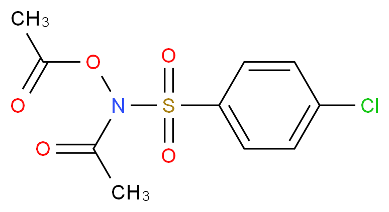 N-乙酰氧基-N-乙酰基-4-氯苯磺酰胺_分子结构_CAS_142867-52-5)