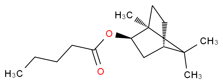 (1S,2R,4S)-1,7,7-trimethylbicyclo[2.2.1]heptan-2-yl pentanoate_分子结构_CAS_7549-41-9