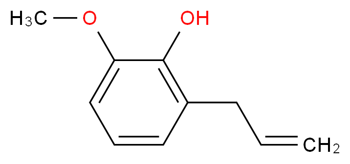 2-methoxy-6-(prop-2-en-1-yl)phenol_分子结构_CAS_579-60-2