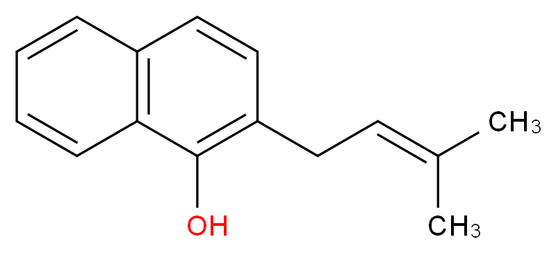 2-(3-methylbut-2-en-1-yl)naphthalen-1-ol_分子结构_CAS_16274-34-3