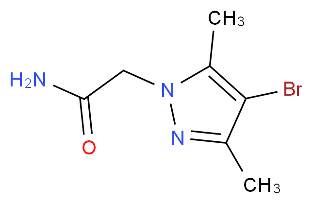 2-(4-Bromo-3,5-dimethyl-1H-pyrazol-1-yl)acetamide_分子结构_CAS_1005668-21-2)