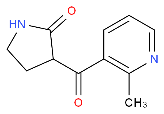 3-(2-methylpyridine-3-carbonyl)pyrrolidin-2-one_分子结构_CAS_1076198-58-7