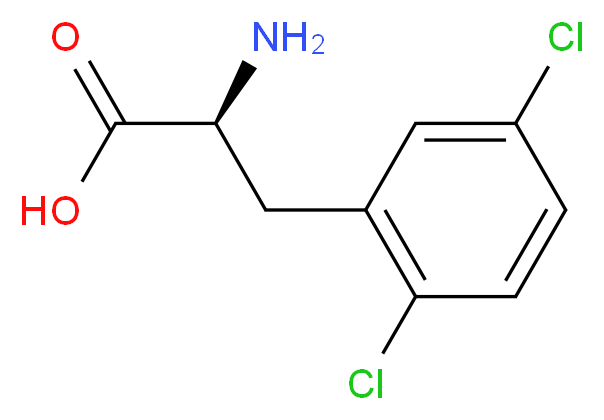 (2S)-2-amino-3-(2,5-dichlorophenyl)propanoic acid_分子结构_CAS_754971-91-0