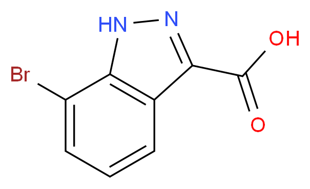 7-bromo-1H-indazole-3-carboxylic acid_分子结构_CAS_885278-71-7