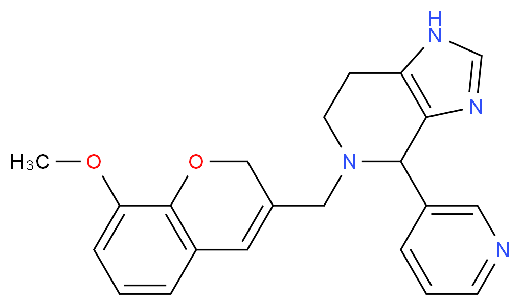 5-[(8-methoxy-2H-chromen-3-yl)methyl]-4-pyridin-3-yl-4,5,6,7-tetrahydro-1H-imidazo[4,5-c]pyridine_分子结构_CAS_)