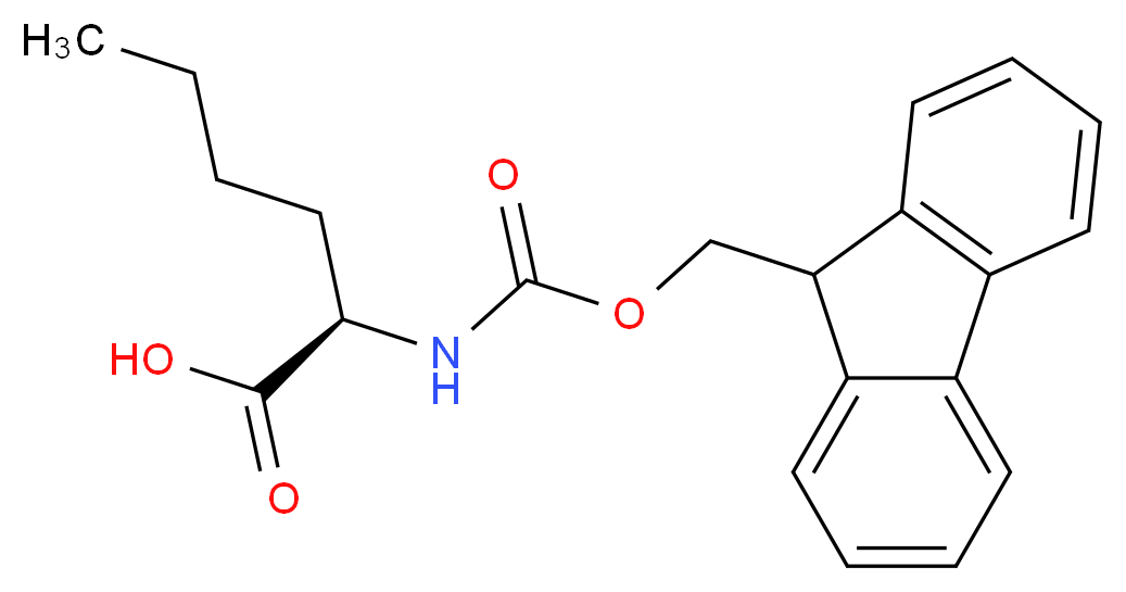 (2R)-2-{[(9H-fluoren-9-ylmethoxy)carbonyl]amino}hexanoic acid_分子结构_CAS_112883-41-7