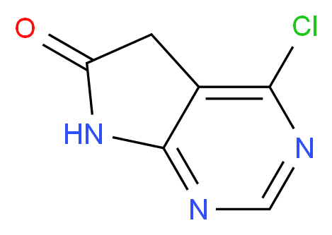 4-Chloro-5,7-dihydro-6H-pyrrolo[2,3-d]pyrimidin-6-one_分子结构_CAS_346599-63-1)