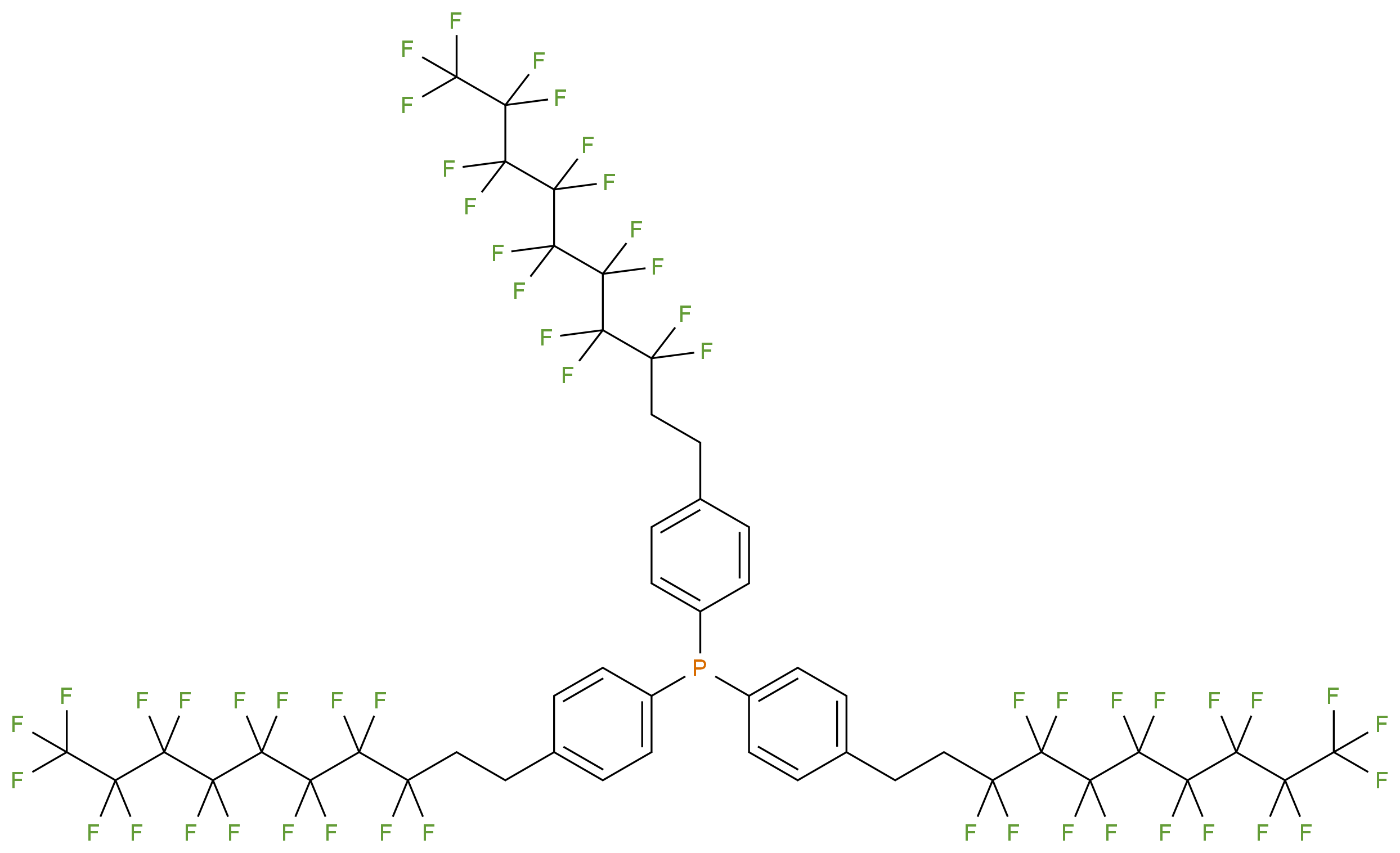 三[4-(3,3,4,4,5,5,6,6,7,7,8,8,9,9,10,10,10-十七氟癸基)苯基]膦化氢_分子结构_CAS_325459-92-5)