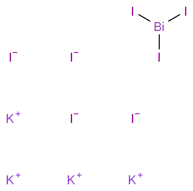 tetrapotassium triiodobismuthane tetraiodide_分子结构_CAS_41944-01-8