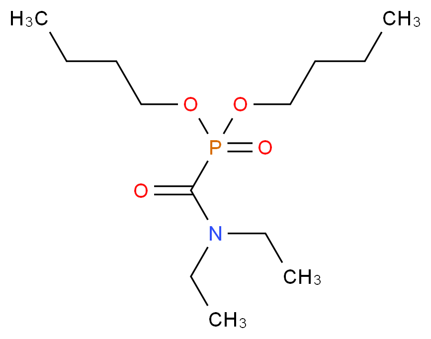 dibutyl (diethylcarbamoyl)phosphonate_分子结构_CAS_7439-69-2