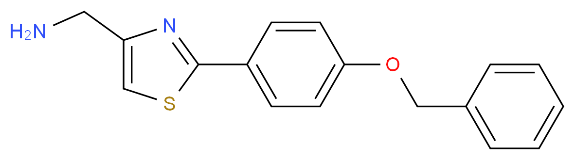 C-[2-(4-BENZYLOXY-PHENYL)-THIAZOL-4-YL]-METHYLAMINE_分子结构_CAS_885280-65-9)