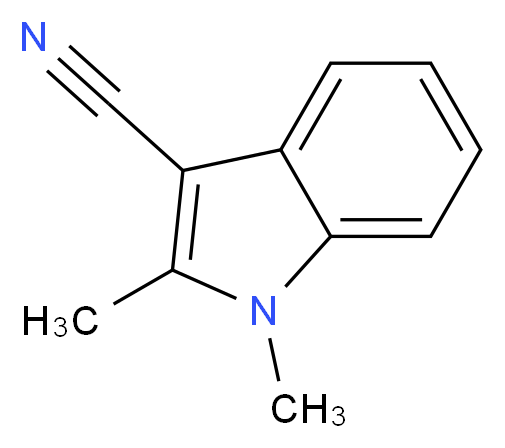 1,2-Dimethyl-1H-indole-3-carbonitrile_分子结构_CAS_51072-84-5)
