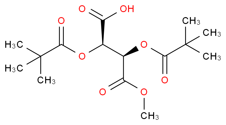 (2R,3R)-2,3-bis[(2,2-dimethylpropanoyl)oxy]-4-methoxy-4-oxobutanoic acid_分子结构_CAS_74817-72-4
