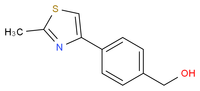 [4-(2-Methyl-1,3-thiazol-4-yl)phenyl]methanol 97%_分子结构_CAS_857283-96-6)
