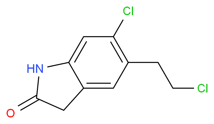 6-Chloro-5-(2-chloroethyl)oxindole_分子结构_CAS_118289-55-7)