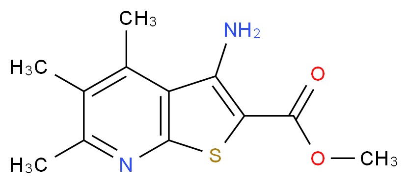 methyl 3-amino-4,5,6-trimethylthieno[2,3-b]pyridine-2-carboxylate_分子结构_CAS_319491-25-3