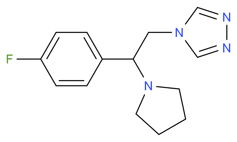 4-[2-(4-fluorophenyl)-2-pyrrolidin-1-ylethyl]-4H-1,2,4-triazole_分子结构_CAS_)