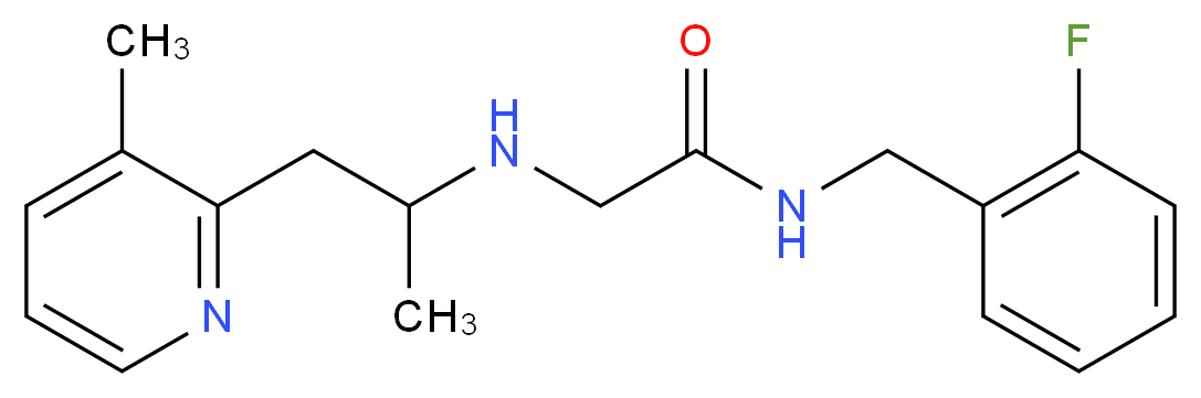 N-(2-fluorobenzyl)-2-{[1-methyl-2-(3-methylpyridin-2-yl)ethyl]amino}acetamide_分子结构_CAS_)