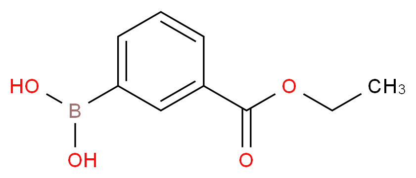 [3-(ethoxycarbonyl)phenyl]boronic acid_分子结构_CAS_4334-87-6
