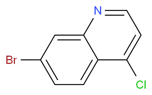 7-Bromo-4-chloroquinoline_分子结构_CAS_75090-52-7)