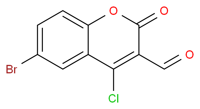 6-bromo-4-chloro-2-oxo-2H-chromene-3-carbaldehyde_分子结构_CAS_51069-90-0