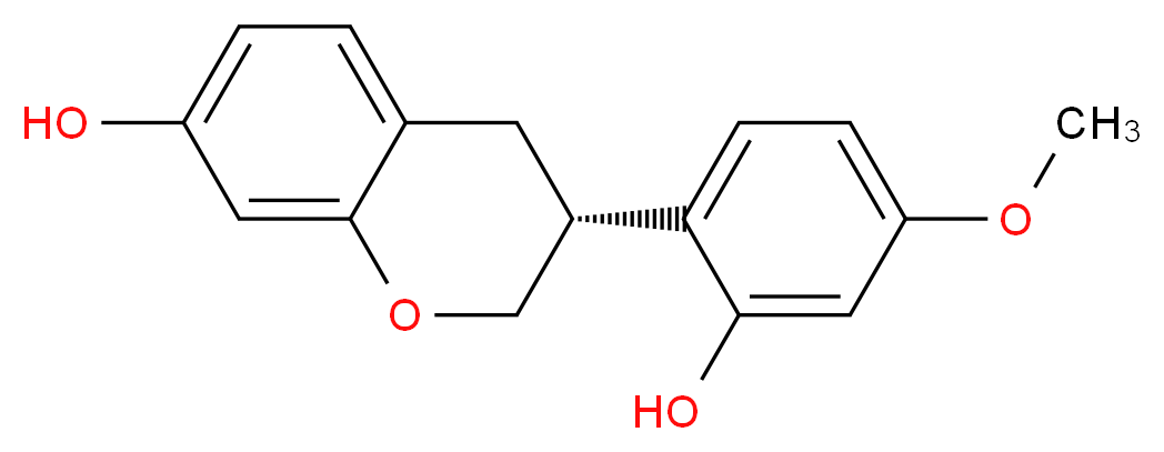 (3R)-3-(2-hydroxy-4-methoxyphenyl)-3,4-dihydro-2H-1-benzopyran-7-ol_分子结构_CAS_35878-41-2