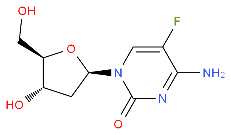 5-Fluoro-2′-deoxycytidine_分子结构_CAS_10356-76-0)