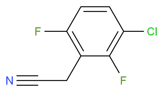 3-Chloro-2,6-difluorophenylacetonitrile_分子结构_CAS_261762-55-4)