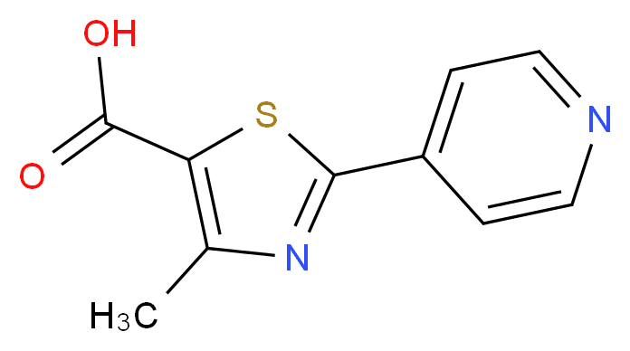 4-甲基-2-(4-吡啶基)噻唑-5-羧酸_分子结构_CAS_144060-98-0)