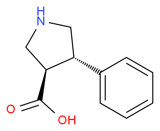 (3R,4S)-4-phenylpyrrolidine-3-carboxylic acid_分子结构_CAS_652971-46-5(relative)