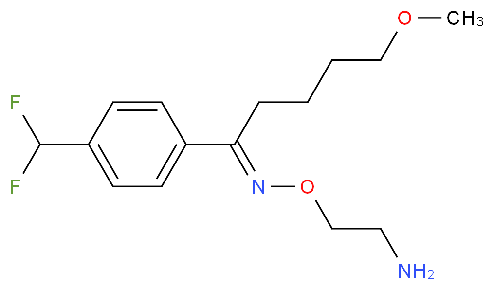 (E)-(2-aminoethoxy)({1-[4-(difluoromethyl)phenyl]-5-methoxypentylidene})amine_分子结构_CAS_1217214-94-2