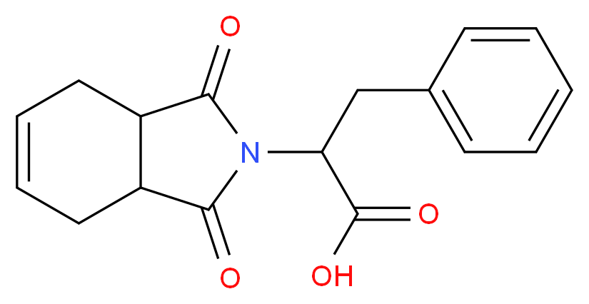 2-(1,3-Dioxo-1,3,3a,4,7,7a-hexahydro-2H-isoindol-2-yl)-3-phenylpropanoic acid_分子结构_CAS_)
