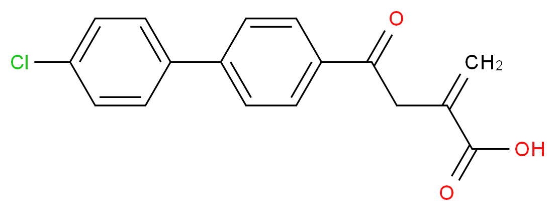 4-[4-(4-chlorophenyl)phenyl]-2-methylidene-4-oxobutanoic acid_分子结构_CAS_58211-82-8