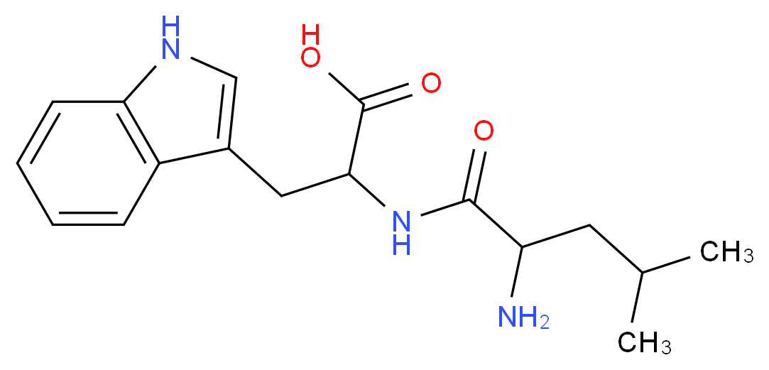 2-(2-amino-4-methylpentanamido)-3-(1H-indol-3-yl)propanoic acid_分子结构_CAS_5156-22-9