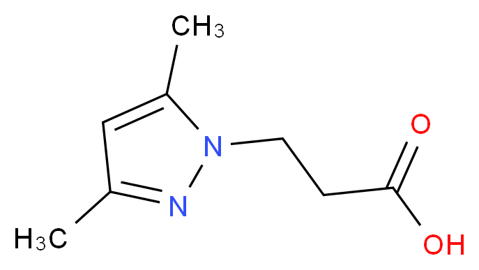 3-(3,5-Dimethyl-pyrazol-1-yl)-propionic acid_分子结构_CAS_72145-01-8)