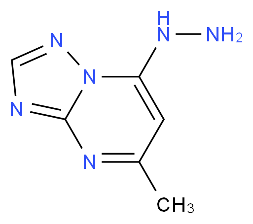 7-hydrazinyl-5-methyl-[1,2,4]triazolo[1,5-a]pyrimidine_分子结构_CAS_37140-08-2