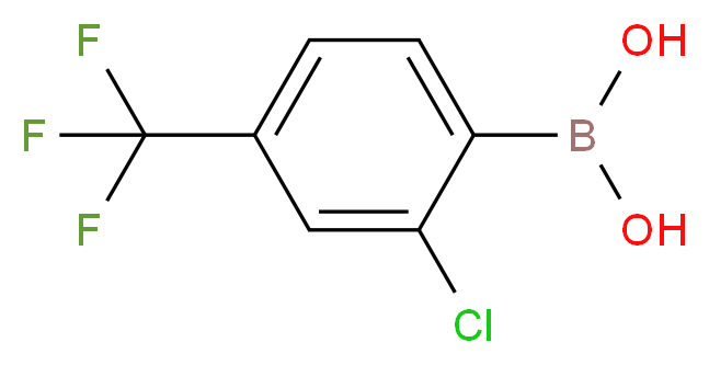 [2-chloro-4-(trifluoromethyl)phenyl]boronic acid_分子结构_CAS_254993-59-4