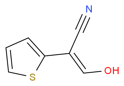 3-Hydroxy-2-(2-thienyl)acrylonitrile_分子结构_CAS_71637-32-6)