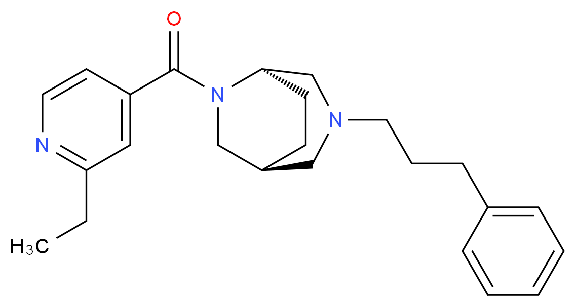 (1S*,5R*)-6-(2-ethylisonicotinoyl)-3-(3-phenylpropyl)-3,6-diazabicyclo[3.2.2]nonane_分子结构_CAS_)